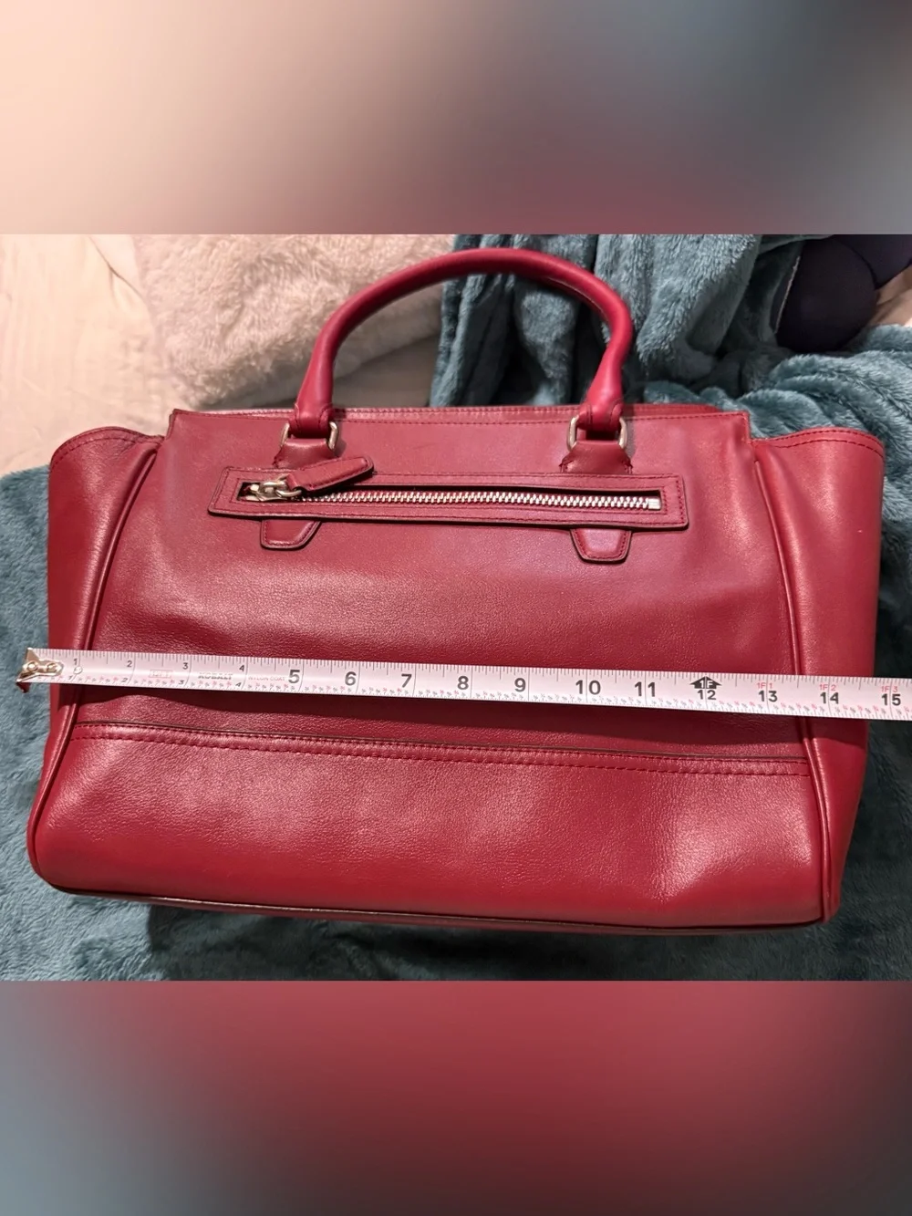 Coach structured leather